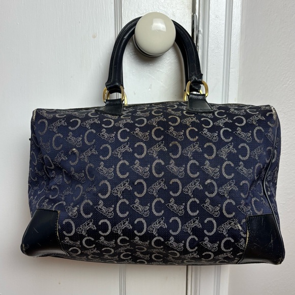 Celine Navy and Black Patterned Tote - Picture 2 of 16